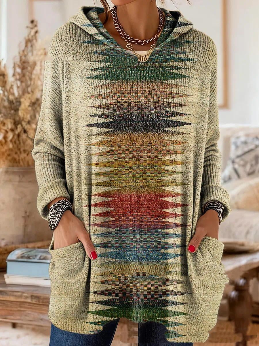 Alice | Boho Medallion Print Hooded Tunic