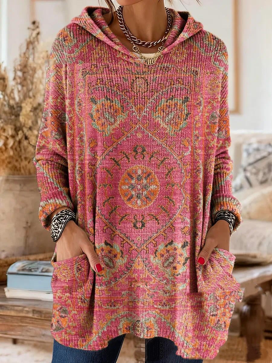 Alice | Boho Medallion Print Hooded Tunic