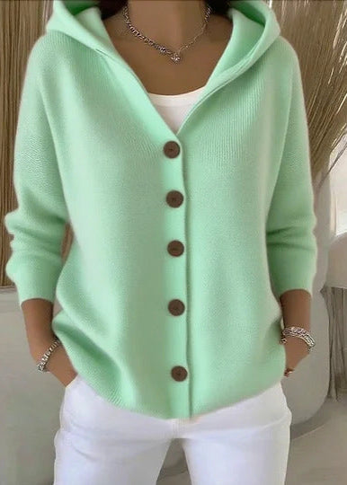 Josephine | Women's Elegant Hooded Buttoned Cardigan