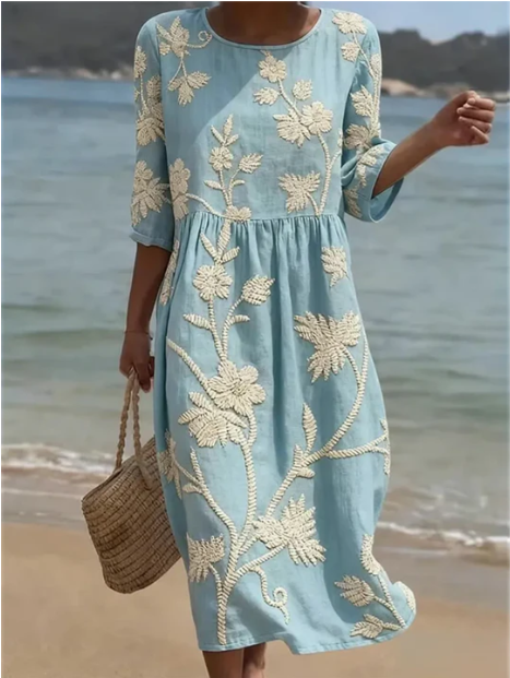 Kelsey | Embroidered Floral Dress