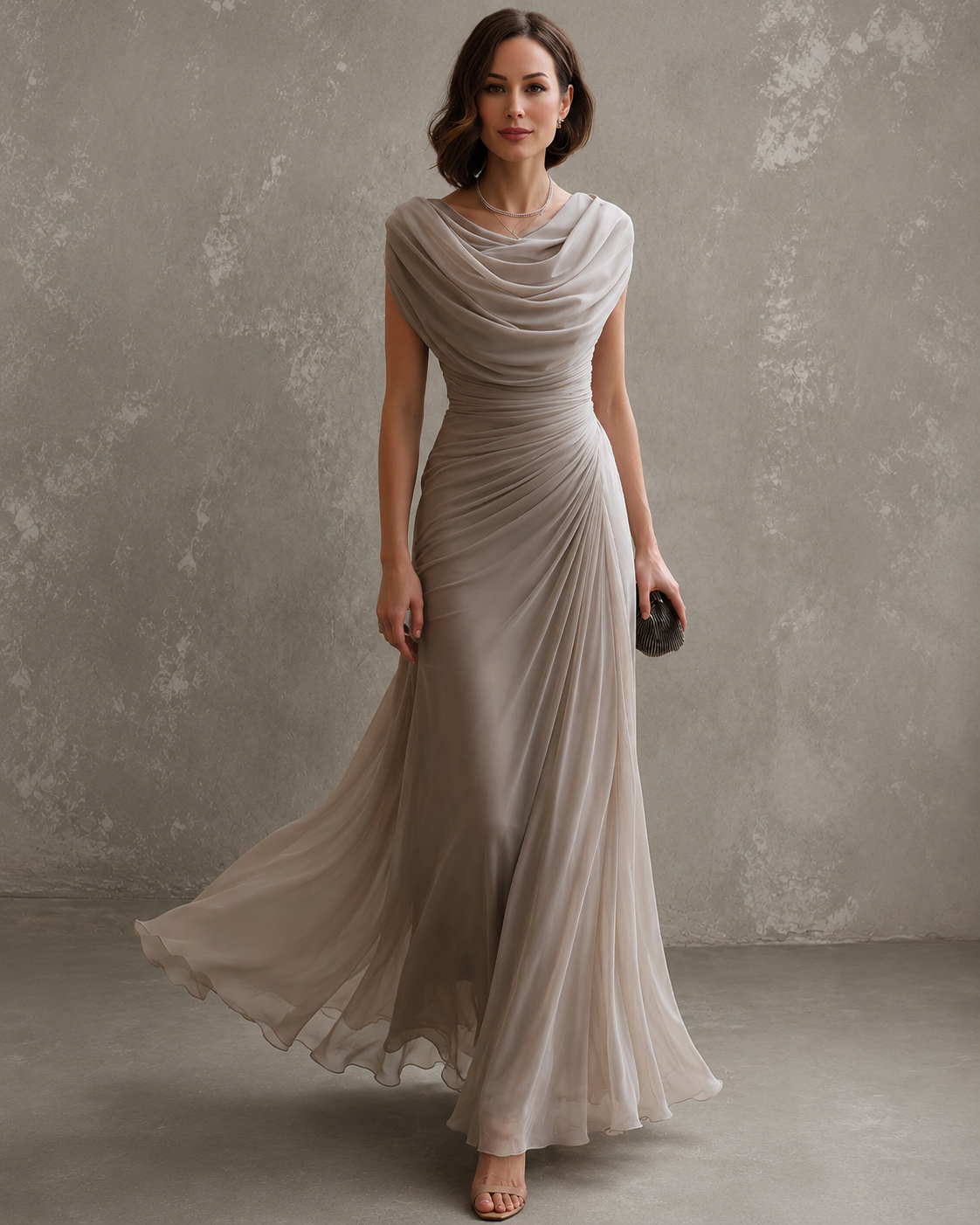Jilliann | Draped Elegance Maxi Dress