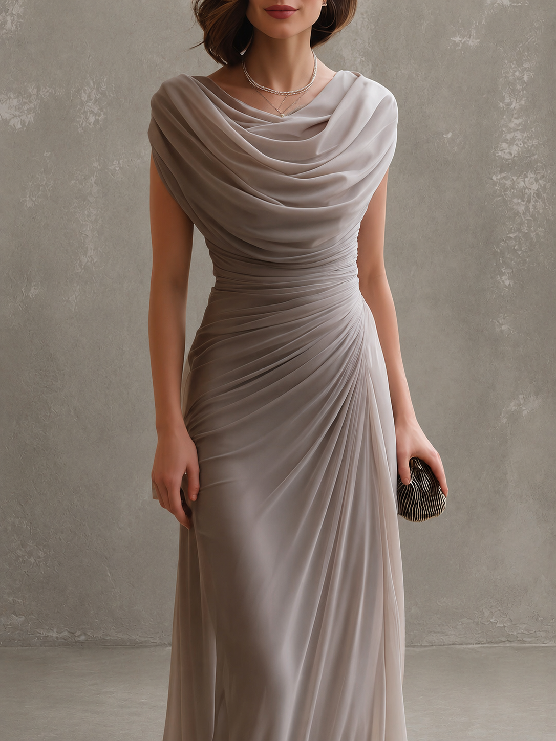 Jilliann | Draped Elegance Maxi Dress