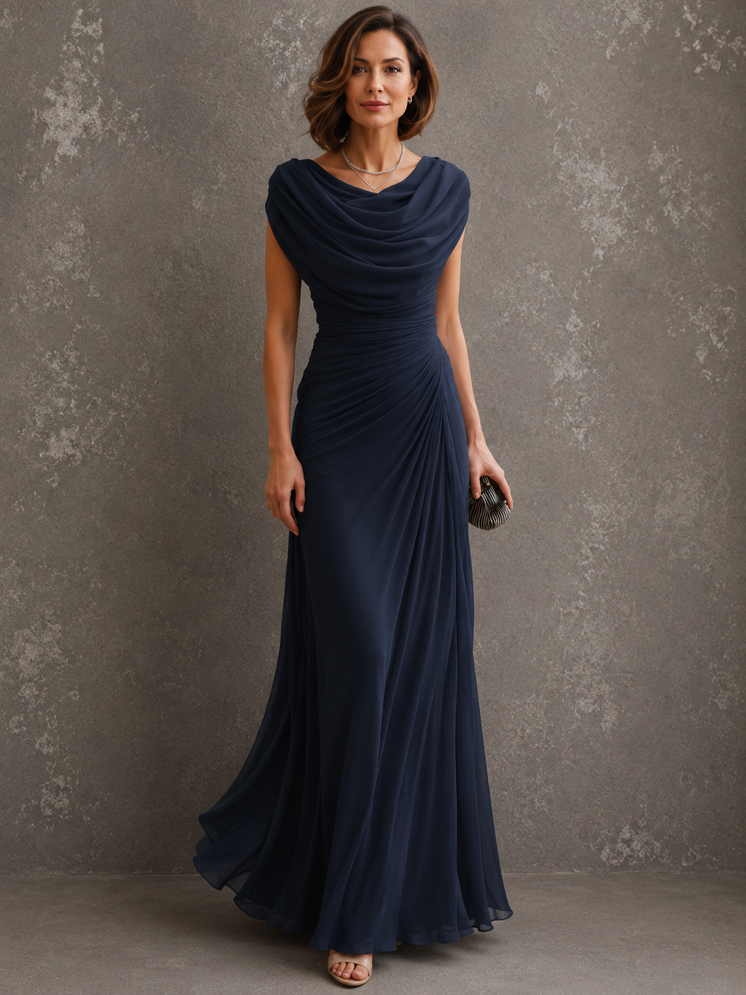 Jilliann | Draped Elegance Maxi Dress