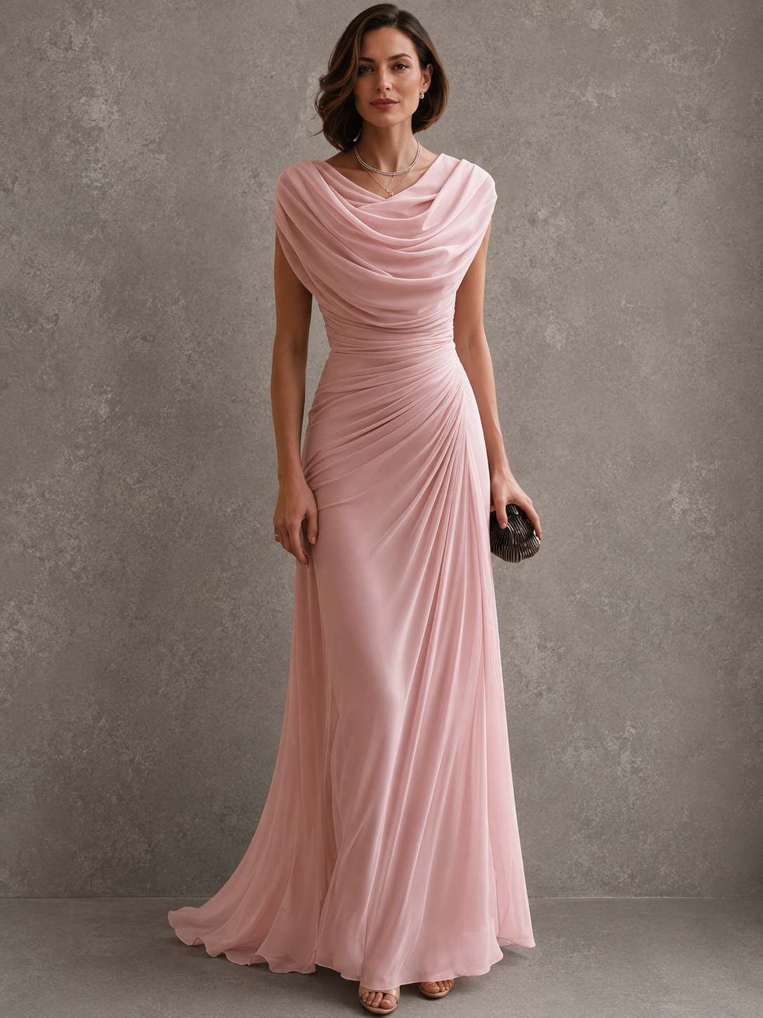 Jilliann | Draped Elegance Maxi Dress
