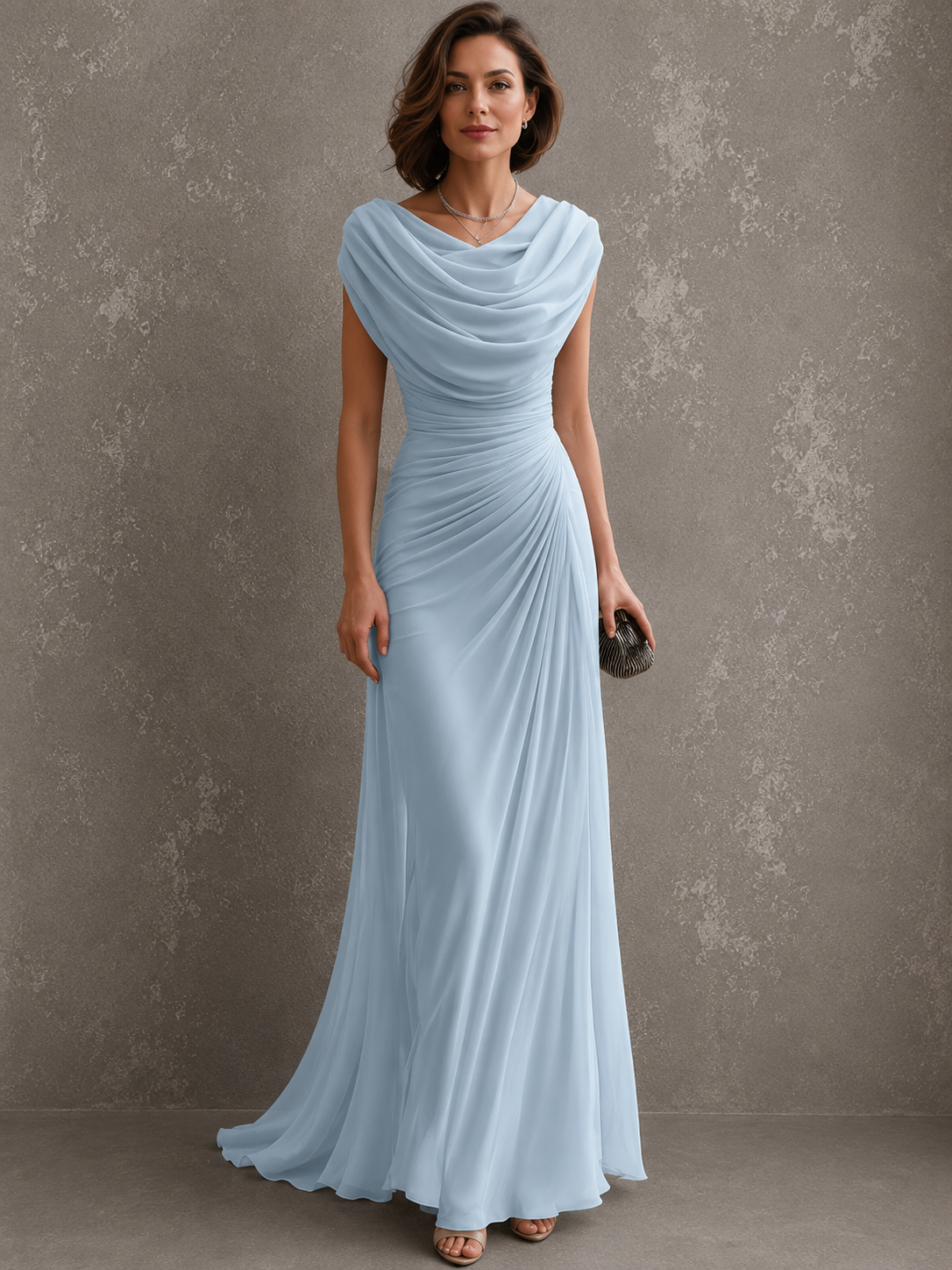 Jilliann | Draped Elegance Maxi Dress
