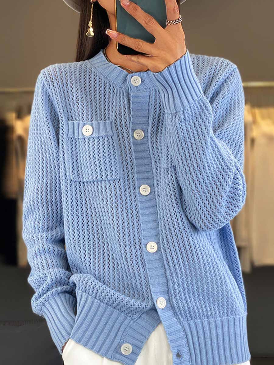 Madeline | Women’s Elegant Chest Pocket Cardigan