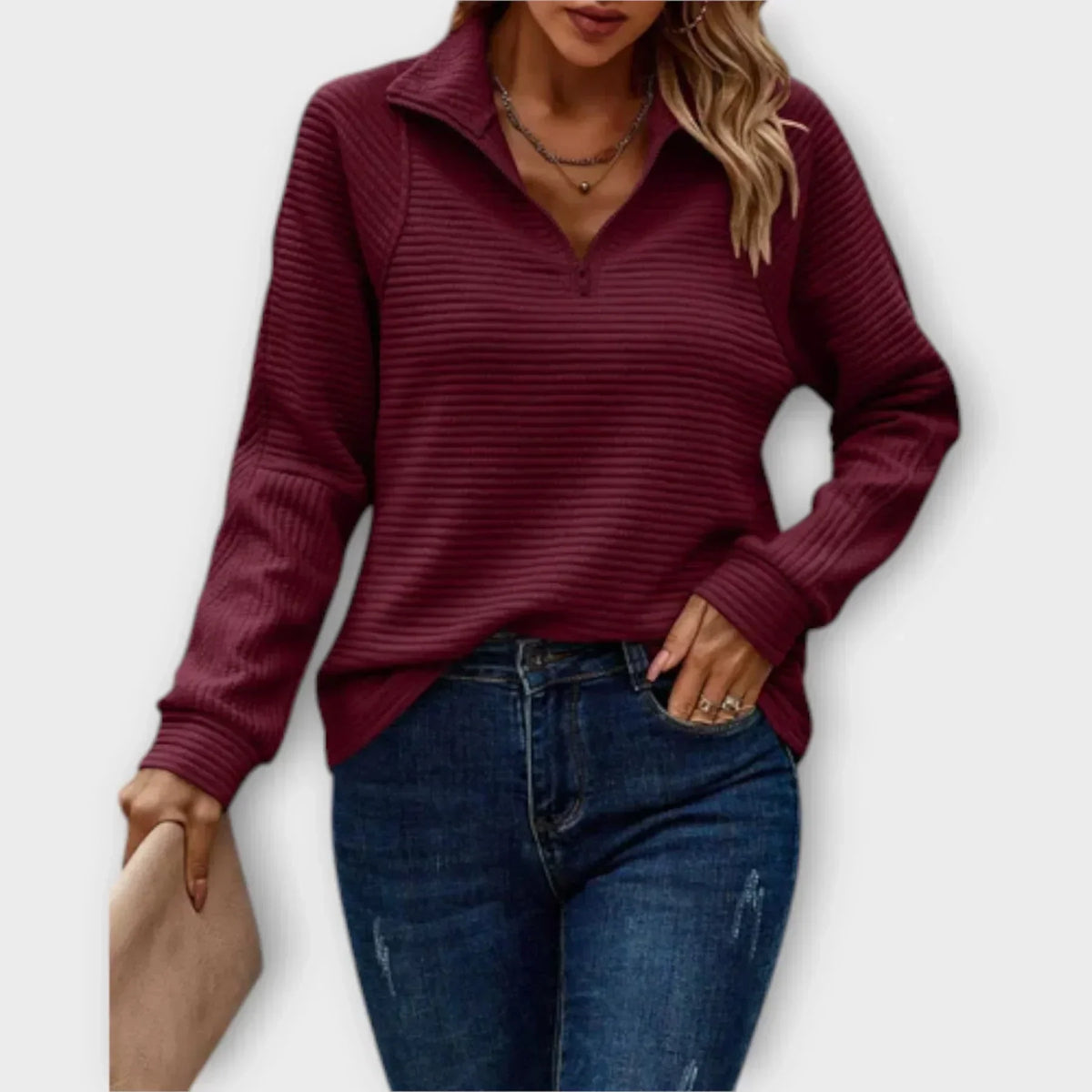 Elsa – Half-Zip Pullover for Effortless Style and Comfort