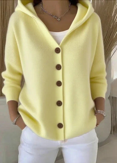Josephine | Women's Elegant Hooded Buttoned Cardigan